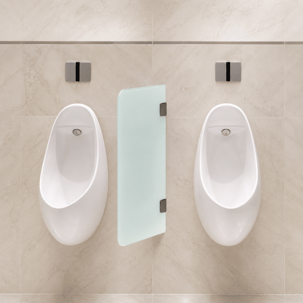 Schamwand WC-Trennwand Urinal Trennwand ESG Glas - Schön und Wieder